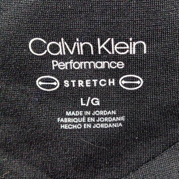 ^  NWT $49 L Calvin Klein Performance Womens Logo Stretch Cropped Tank Top … - Picture 4 of 5